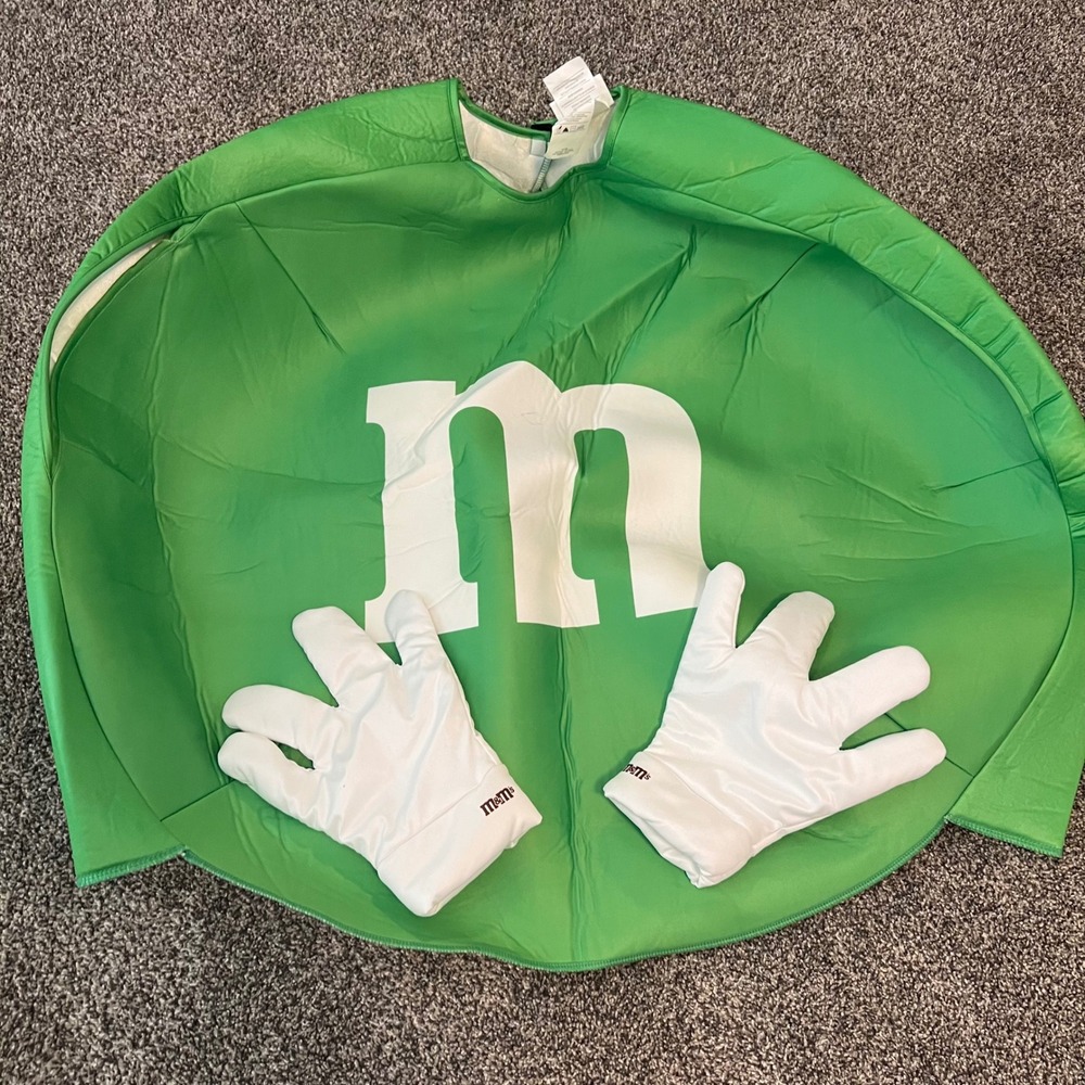 Rubies Unisex M&M's Green Character Costume Tunic with Gloves One Size